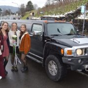 Simon und Josys Hummer Hochzeit Stretchlimousine