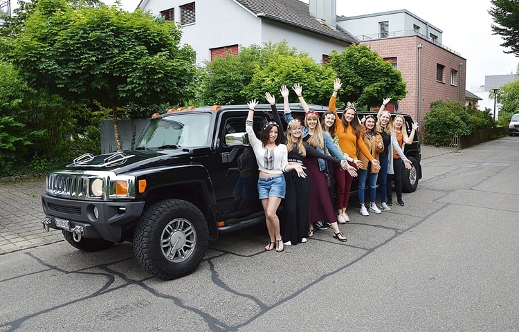jeannines-poltertag-mit-stretchlimo